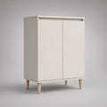 Bílá komoda se 2 dvířky z MDF, 100 × 40 × 120 cm